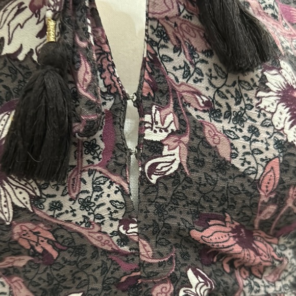 Lucky Brand-Floral Printed Peasant Top EUC - Picture 6 of 8